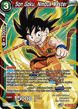 DB3-003 - Son Goku, Nimbus Master - Reprint - Super Rare SILVER FOIL