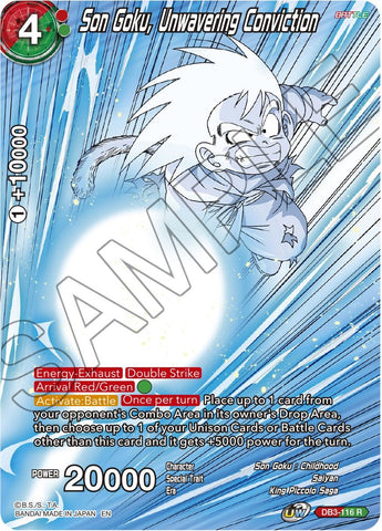 DB3-116 - Son Goku, Unwavering Conviction - Rare Alt Art FOIL