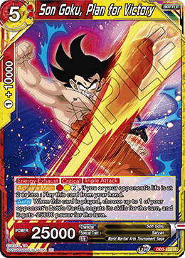 DB3-122 - Son Goku, Plan for Victory - Rare FOIL