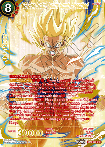 BT19-008 - SS Son Goku, Spirit Bomb Absorbed - Special Rare