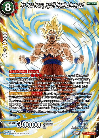 BT19-008 - SS Son Goku, Spirit Bomb Absorbed - Super Rare