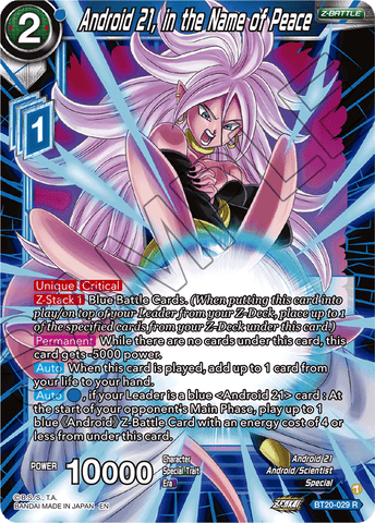 BT20-029 - Android 21, in the Name of Peace - Rare FOIL