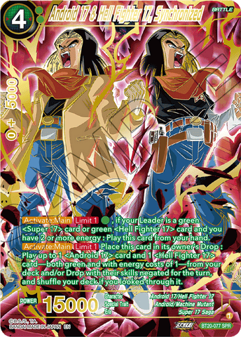 BT20-077 - Android 17 & Hell Fighter 17, Synchronized - Special Rare