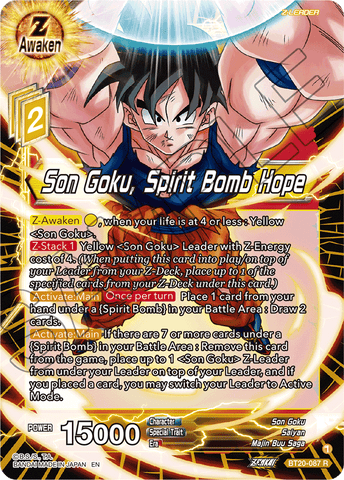 BT20-087 - Son Goku, Spirit Bomb Hope - Rare FOIL