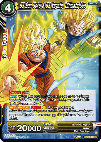 BT20-096 - SS Son Goku & SS Vegeta, Ultimate Duo - Rare FOIL