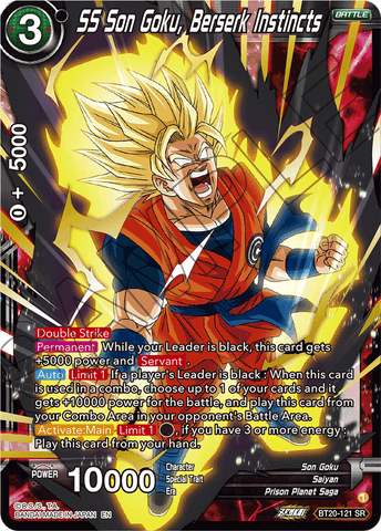 BT20-121 - SS Son Goku, Berserk Instincts - Super Rare