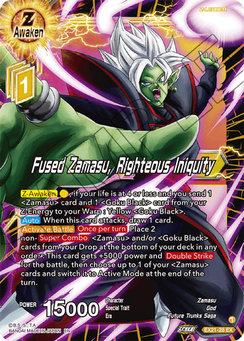EX21-28 - Fused Zamasu, Righteous Iniquity - Leader - Expansion Rare