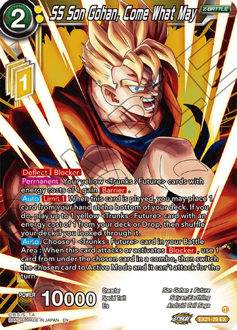 EX21-29 - SS Son Gohan, Come What May - Expansion Rare