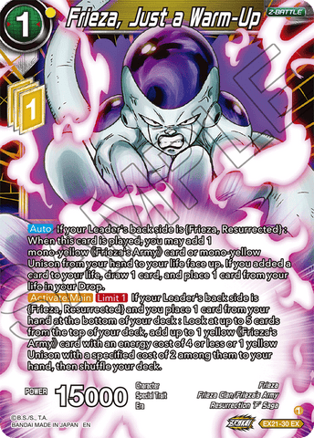 EX21-30 - Frieza, Just a Warm-Up - Expansion Rare