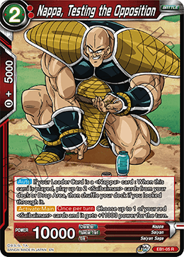 EB1-05 - Nappa, Testing the Opposition - Rare FOIL