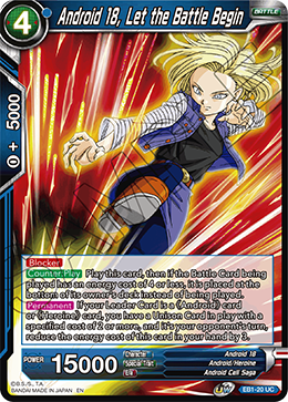 EB1-20 - Android 18, Let the Battle Begin - Uncommon FOIL
