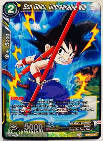 EX06-23 - Son Goku, Unbreakable Will - Expansion Rare