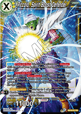 EX18-01 - Piccolo, Spirit Boost Defender - Expansion Rare SILVER FOIL