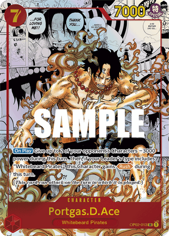 OP02-013 - Portgas.D.Ace - Super Rare Alt Art (Manga)