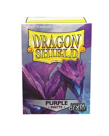 Dragon Shield - Standard NON GLARE Sleeves 100ct - Purple MATTE