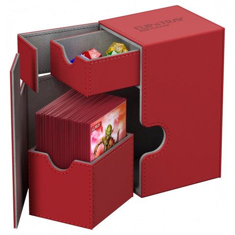 Ultimate Guard - Flip'n'Tray Deck Box 80+ XenoSkin Standard Size - Red