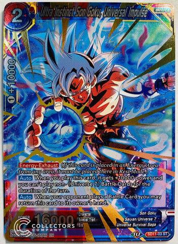 SD11-03 - Ultra Instinct Son Goku, Universal Impulse - Starter Rare GOLD STAMPED