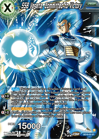 SD18-03 - SSB Vegeta, Committed to Victory - Starter Rare