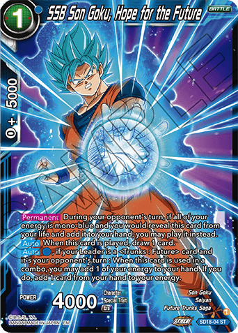 SD18-04 - SSB Son Goku, Hope for the Future - Starter Rare