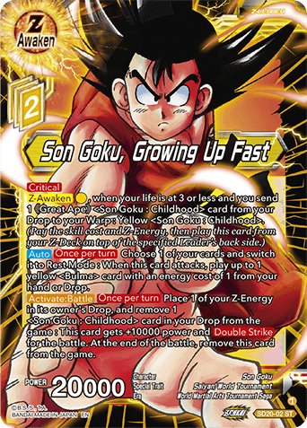 SD20-02 - Son Goku, Growing Up Fast - Starter Rare