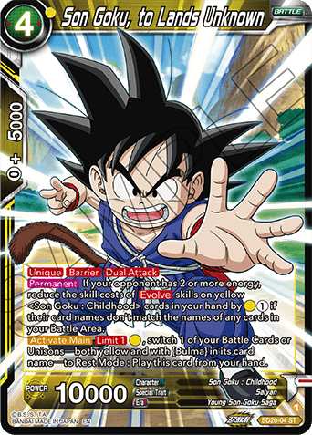 SD20-04 - Son Goku, to Lands Unknown - Starter Rare