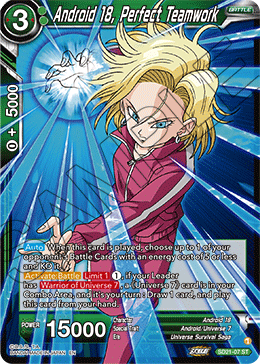 SD21-07 - Android 18, Perfect Teamwork - Starter Rare