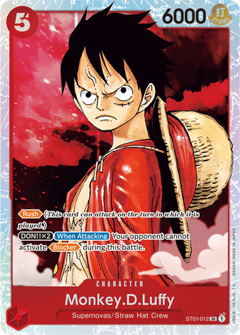 ST01-012 - Monkey.D.Luffy - Super Rare - PRE-RELEASE STAMPED