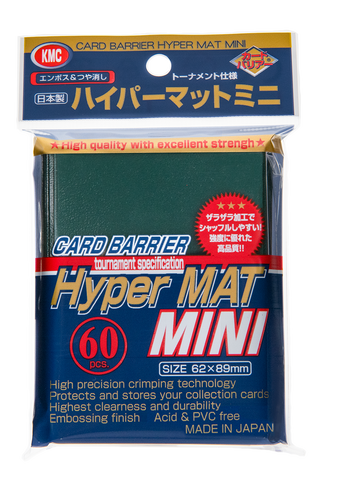 KMC - Hyper MAT MINI Size Sleeves 60pcs. - Green