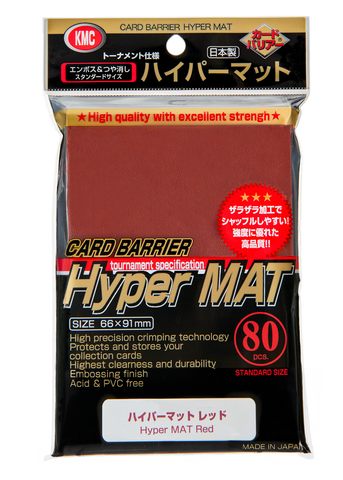 KMC - Hyper MAT Standard Size Sleeves 80pcs. - Red