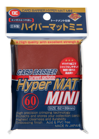 KMC - Hyper MAT MINI Size Sleeves 60pcs. - Red