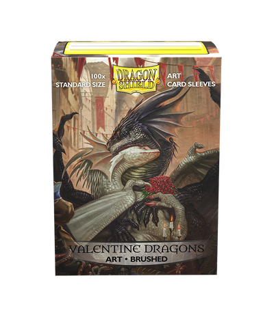 Dragon Shield - Standard Brushed ART Sleeves 100ct - Valentine Dragons 2021