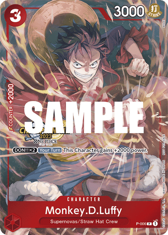 P-006 - Monkey.D.Luffy - Promo CHAMPIONSHIP 2023 STAMPED