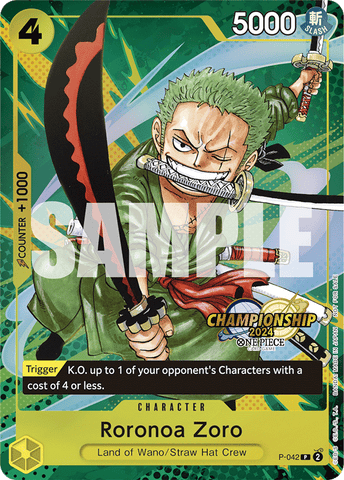 P-042 - Roronoa Zoro - Promo CS 2024 STAMPED