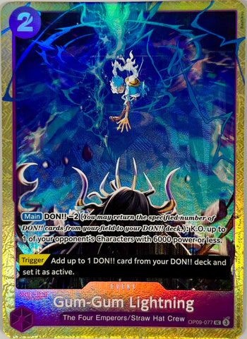 OP09-077 - Gum-Gum Lightning - Uncommon ALT ART