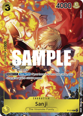 P-034 - Sanji - Promo CHAMPIONSHIP 2023 STAMPED