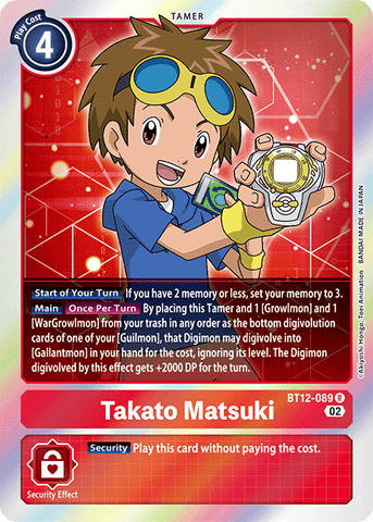 BT12-089 - Takato Matsuki - Rare