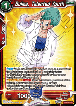 BT21-020 - Bulma, Talented Youth - Common FOIL