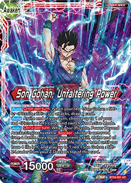 BT22-001 - Son Gohan, Unfaltering Power - Leader - Uncommon