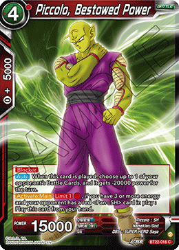 BT22-016 - Piccolo, Bestowed Power - Common FOIL