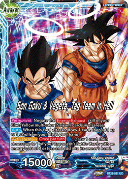 BT22-031 - Son Goku & Vegeta, Tag Team in Hell - Leader - Uncommon FOIL