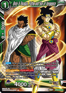 BT22-074 - Broly & Paragus, Father and Son of Vengeance - Common FOIL