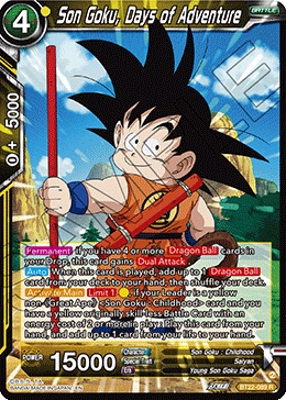 BT22-089 - Son Goku, Days of Adventure - Rare