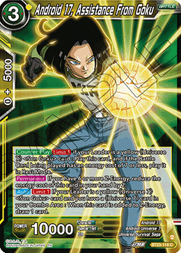 BT23-118 - Android 17, Assistance From Goku - Common FOIL