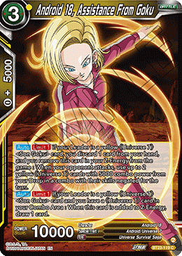 BT23-119 - Android 18, Assistance From Goku - Common FOIL