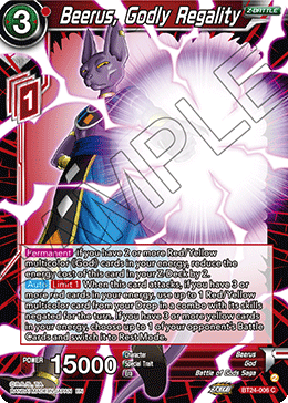 BT24-006 - Beerus, Godly Regality - Common