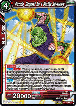 BT24-009 - Piccolo, Request for a Worthy Adversary - Uncommon