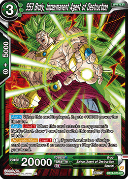 BT24-075 - SS3 Broly, Impermanent Agent of Destruction - Uncommon