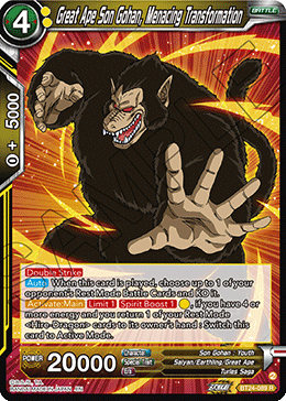 BT24-089 - Great Ape Son Gohan, Menacing Transformation - Rare