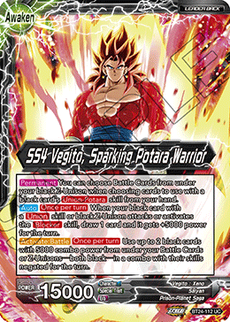 BT24-112 - SS4 Vegito, Sparking Potara Warrior - Leader - Uncommon