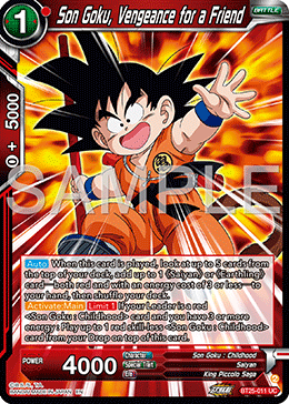 BT25-011 - Son Goku, Vengeance for a Friend - Uncommon